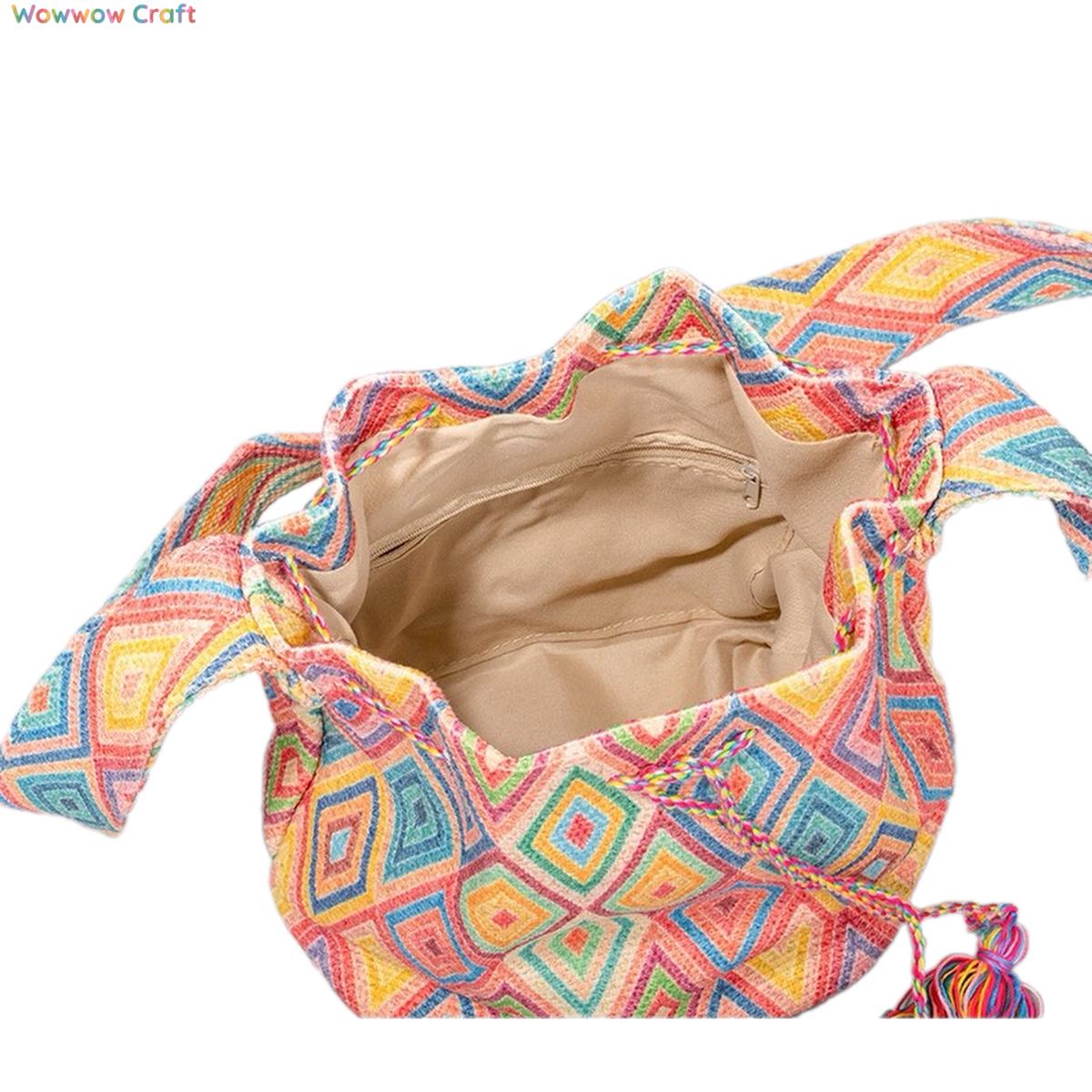 Shoulder Bags,Totes,Crossbodies,Bohemian Bucket Shape Crossbody Bag - Nylon Shoulder Bag